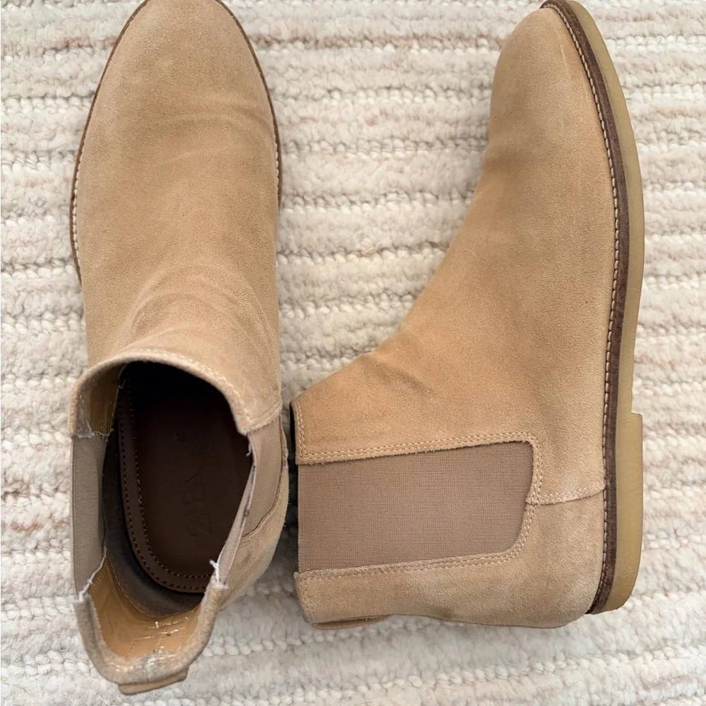 Men’s ZARA Tan Suede Chelsea‎ Boots